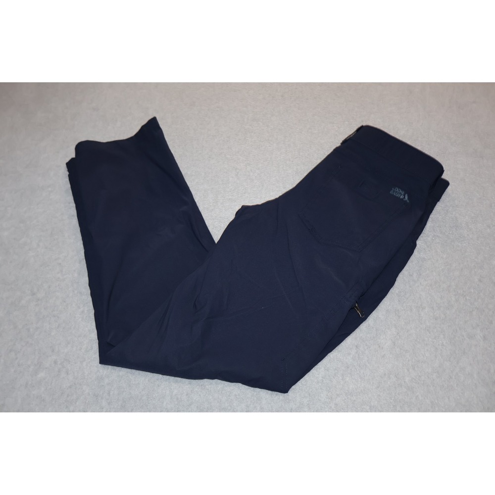 Eddie Bauer Rainier Tech Pant Mens 32x34 Navy Blue Hiking Outdoor Zip Cargo **